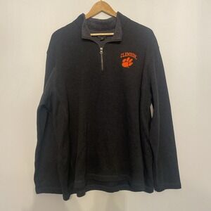 Champion Elite Clemson Tigers Men's‎ 2XL 1/4 Zip Sherpa Collar Sweater Pullover